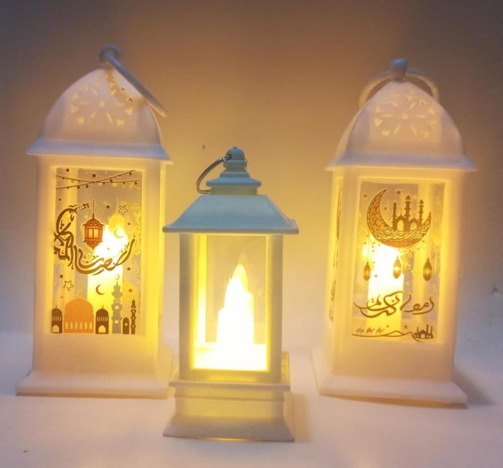 Ramadan LED Flame Light Decoration Lamp, Pack Of 3