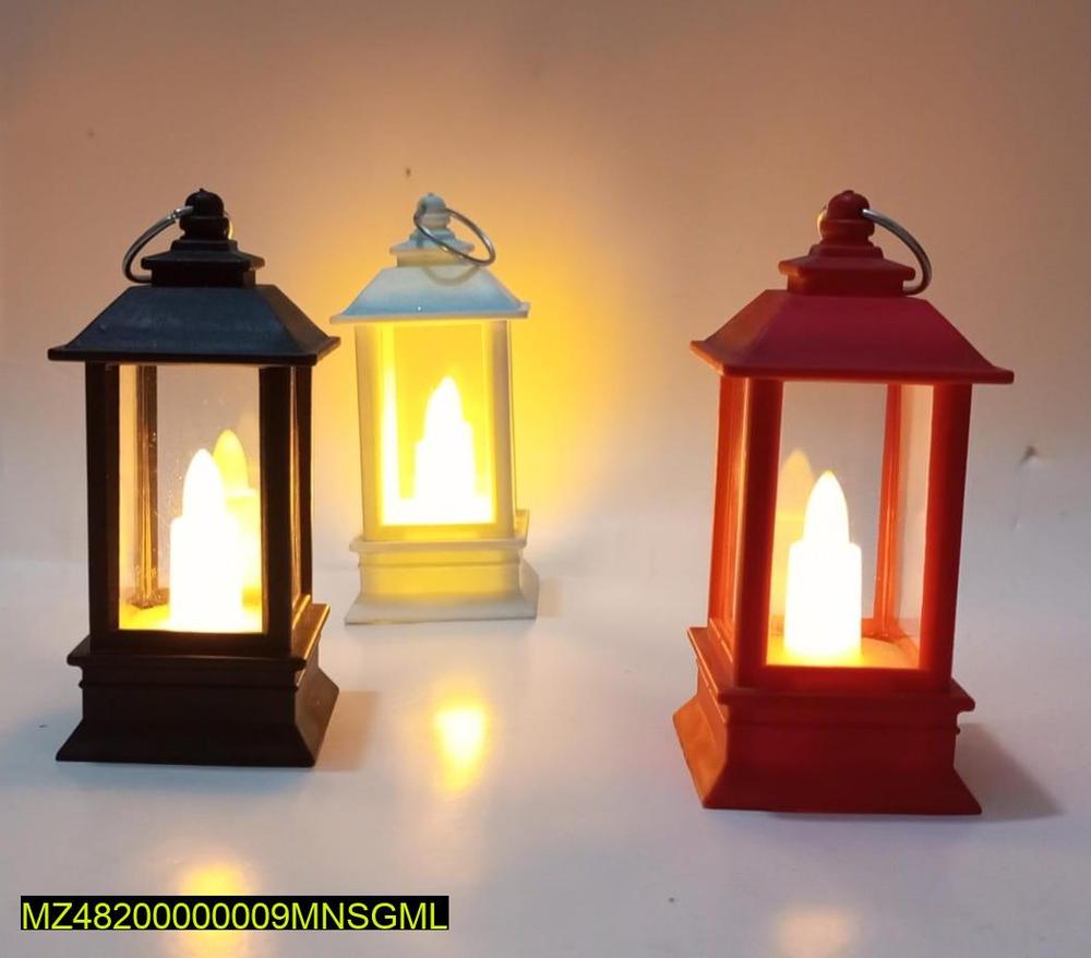 Ramadan Mini LED Flame Light Decoration Lamp, Pack Of 3