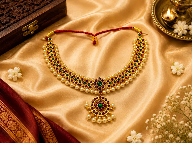 Royal Kemp & Kundan Heritage Necklace Set