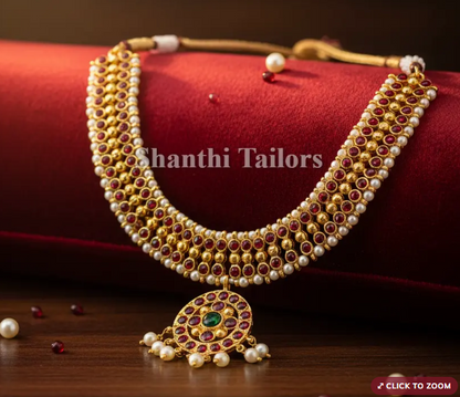 Royal Kemp & Kundan Heritage Necklace Set
