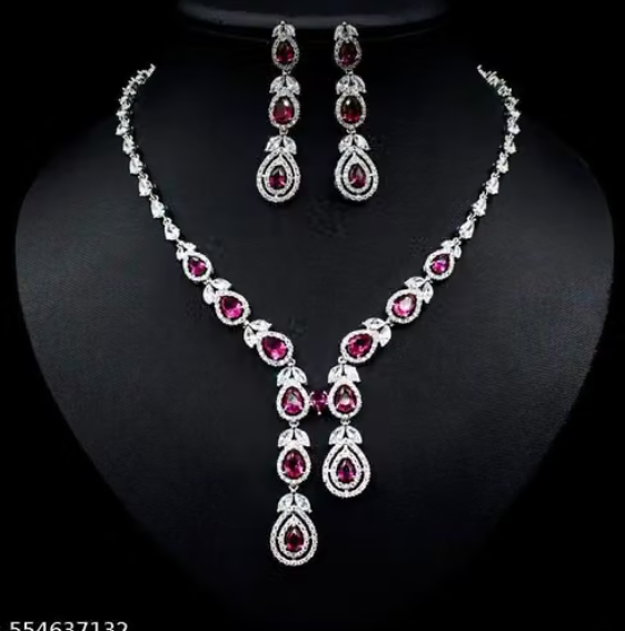 Women's Princess Unique Jewellery Sets AD Stone