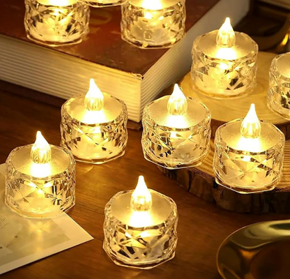 Flameless Crystal LED Tea Light Candles