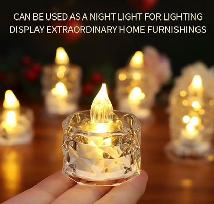 Flameless Crystal LED Tea Light Candles