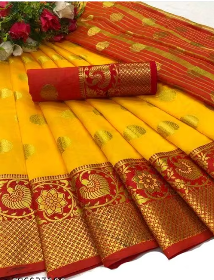 Designer Banarasi Silk Saree with Rich Woven Border