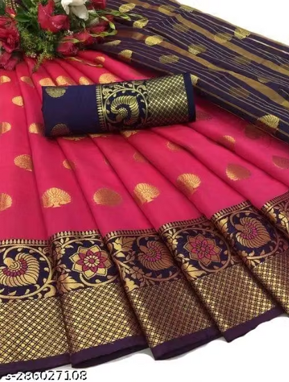Designer Banarasi Silk Saree with Rich Woven Border