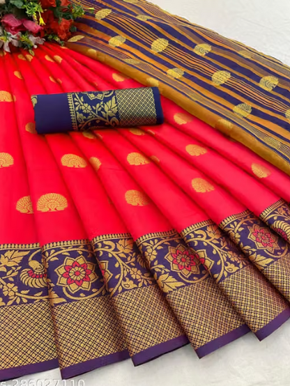 Designer Banarasi Silk Saree with Rich Woven Border