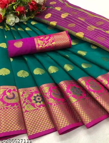 Designer Banarasi Silk Saree with Rich Woven Border