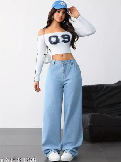 Wide Leg Jeans For Womens