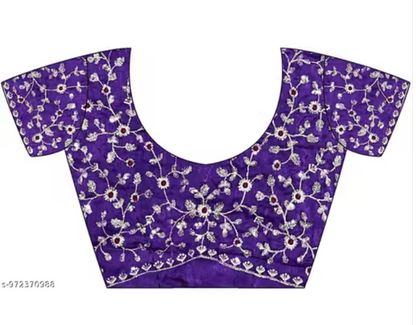 Women’s Designer Embroidered Saree – Mauve & Purple
