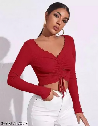 Full sleeves front dori Pico top girls for women
