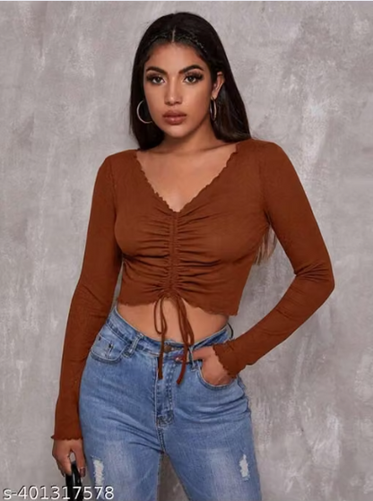 Full sleeves front dori Pico top girls for women