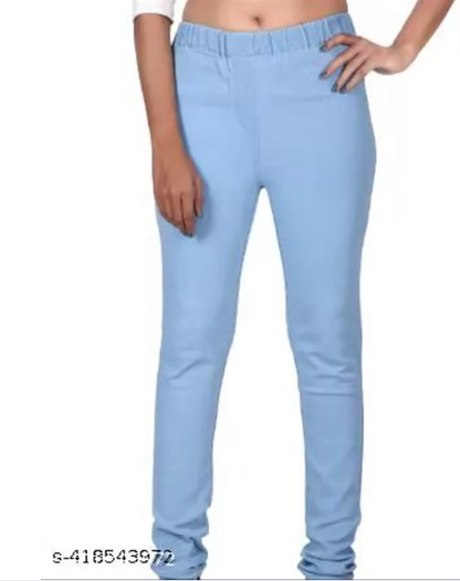 Women’s High-Waist Stretchable Skinny Jeans – Dark Blue