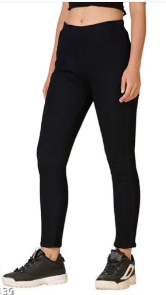 Women’s Black Slim Fit Ankle-Length Pants