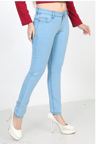 Women’s Light Blue Slim Fit Stretch Jeans