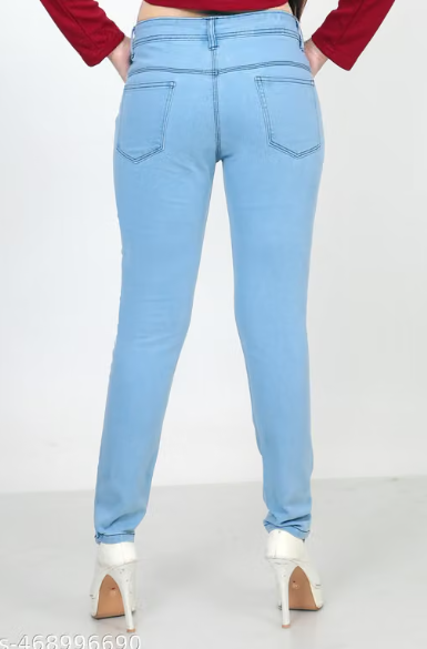 Women’s Light Blue Slim Fit Stretch Jeans