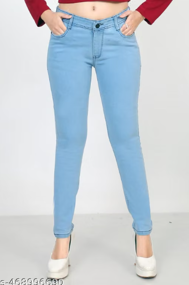 Women’s Light Blue Slim Fit Stretch Jeans