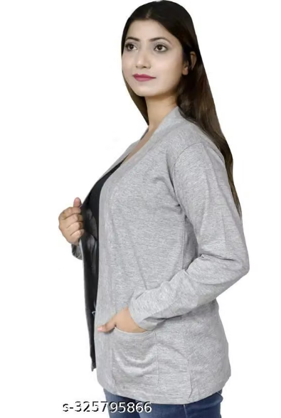 Combo Pack of 2 Women's Shrug - Long Cardigan Jacket Set