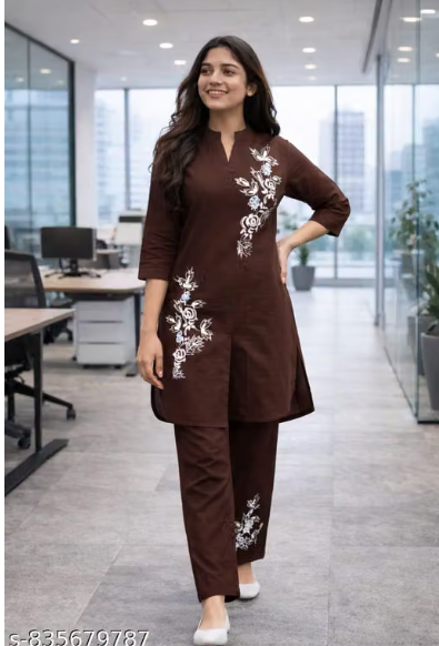 cord set 2 pcs kurti and payjama
