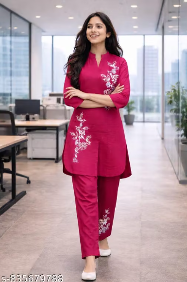 cord set 2 pcs kurti and payjama