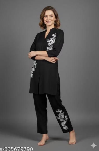 cord set 2 pcs kurti and payjama