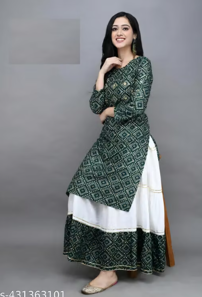 Maroon Printed Anarkali Kurta Set
