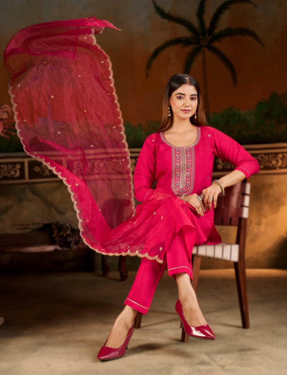 Fully Stitched Kurta and Pant & Dupatta Set