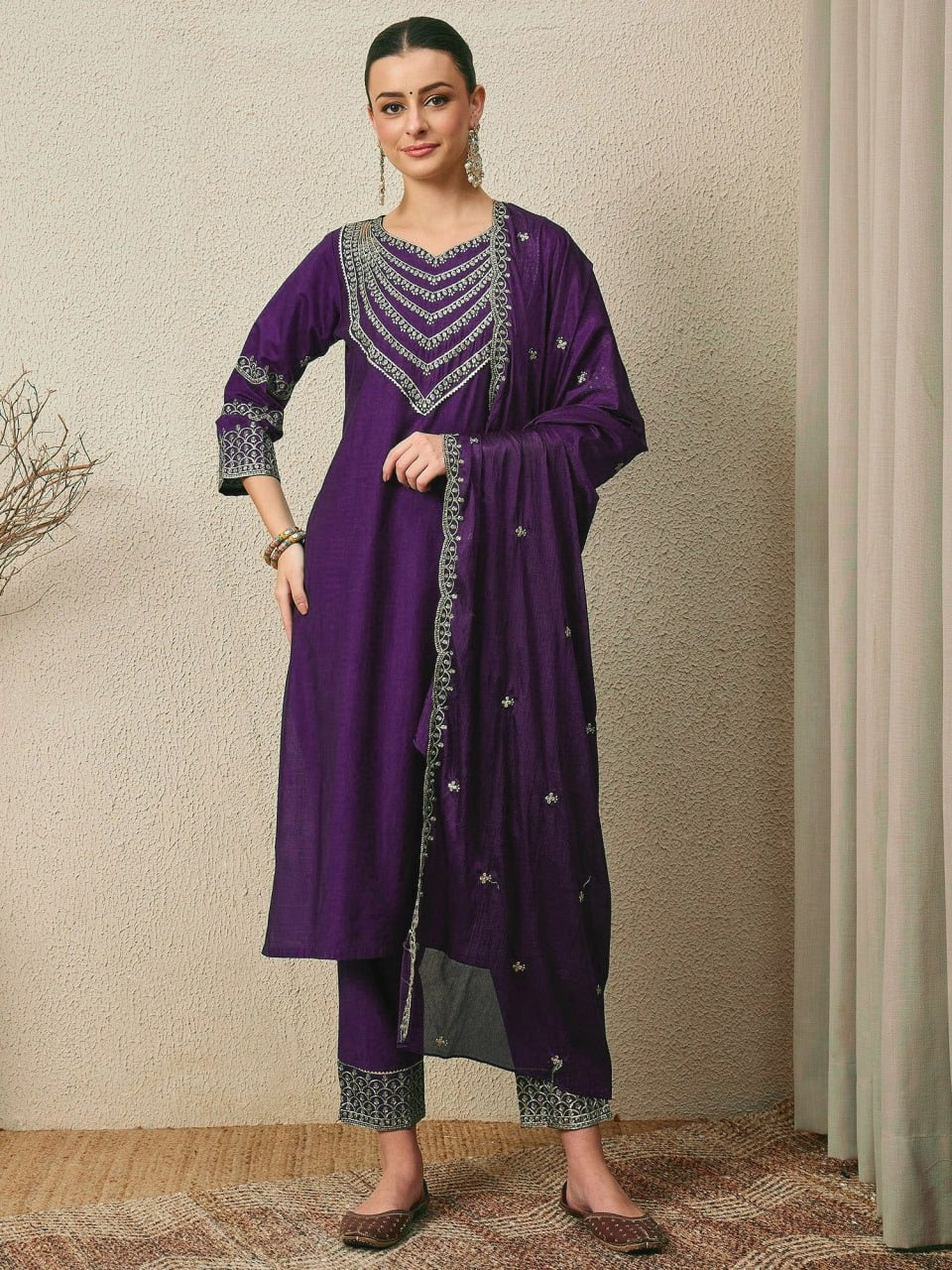 Fully Stitched Kurta and Pant & Dupatta Set