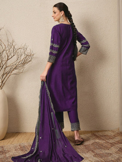 Fully Stitched Kurta and Pant & Dupatta Set