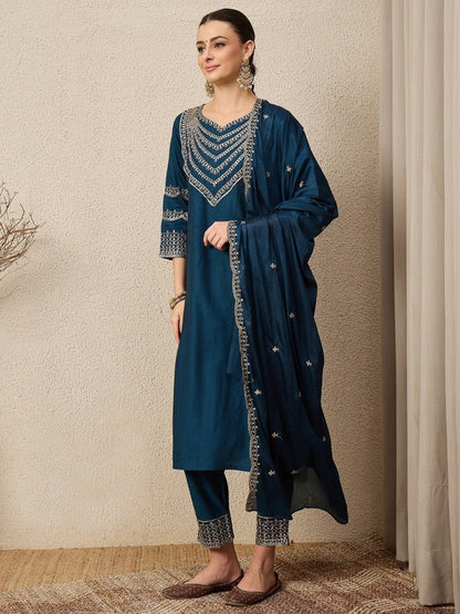 Fully Stitched Kurta and Pant & Dupatta Set