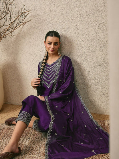 Fully Stitched Kurta and Pant & Dupatta Set
