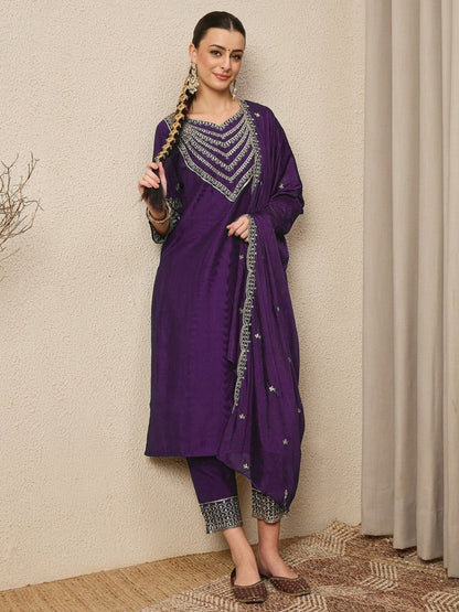 Fully Stitched Kurta and Pant & Dupatta Set