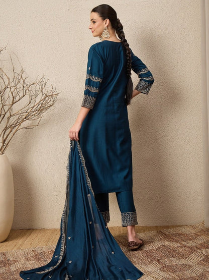 Fully Stitched Kurta and Pant & Dupatta Set