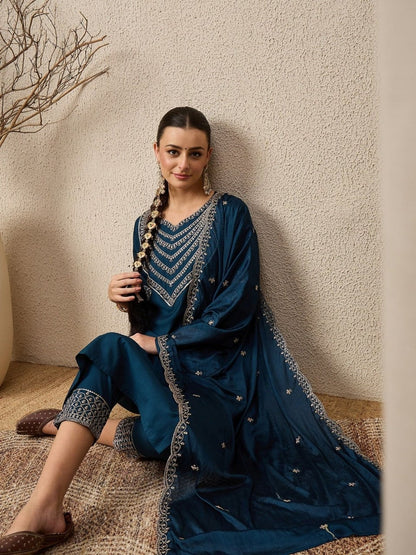 Fully Stitched Kurta and Pant & Dupatta Set