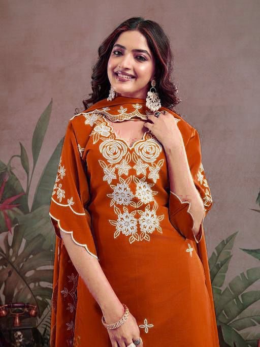 Fully Stitched Kurta and Pant & Dupatta Set