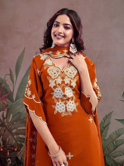 Fully Stitched Kurta and Pant & Dupatta Set
