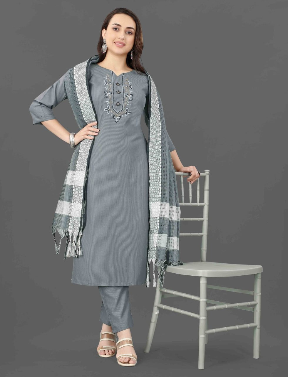 Fully Stiched Kurta and Pant & Dupatta Set