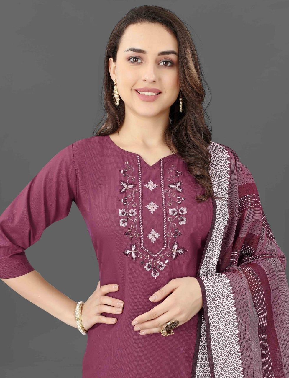 Fully Stiched Kurta and Pant & Dupatta Set
