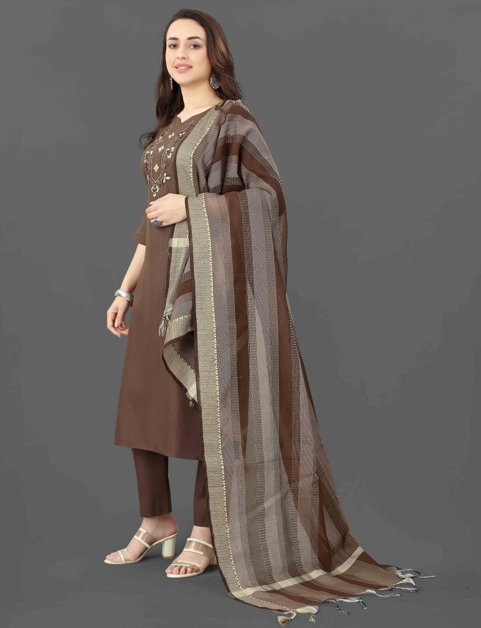 Fully Stiched Kurta and Pant & Dupatta Set