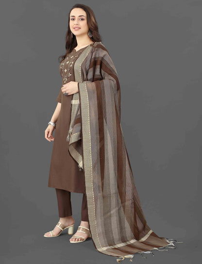 Fully Stiched Kurta and Pant & Dupatta Set