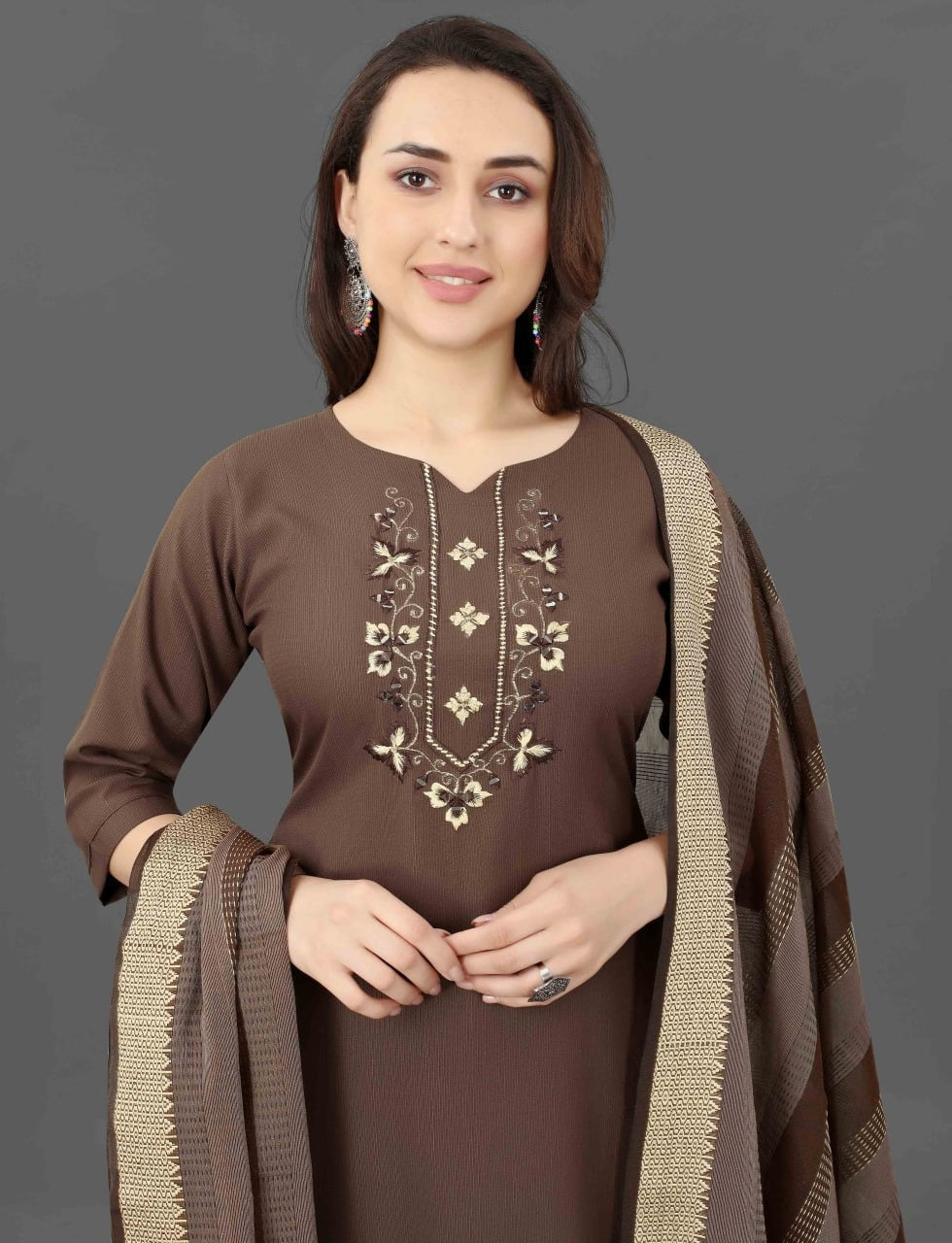 Fully Stiched Kurta and Pant & Dupatta Set