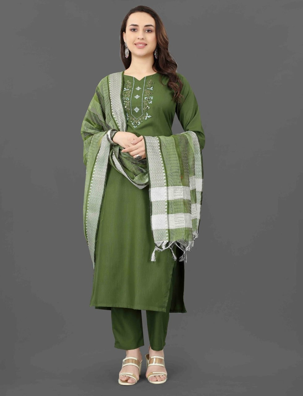 Fully Stiched Kurta and Pant & Dupatta Set