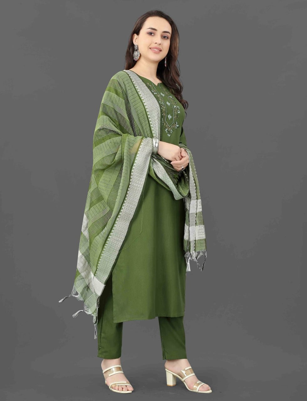 Fully Stiched Kurta and Pant & Dupatta Set