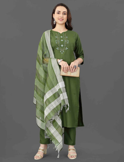 Fully Stiched Kurta and Pant & Dupatta Set