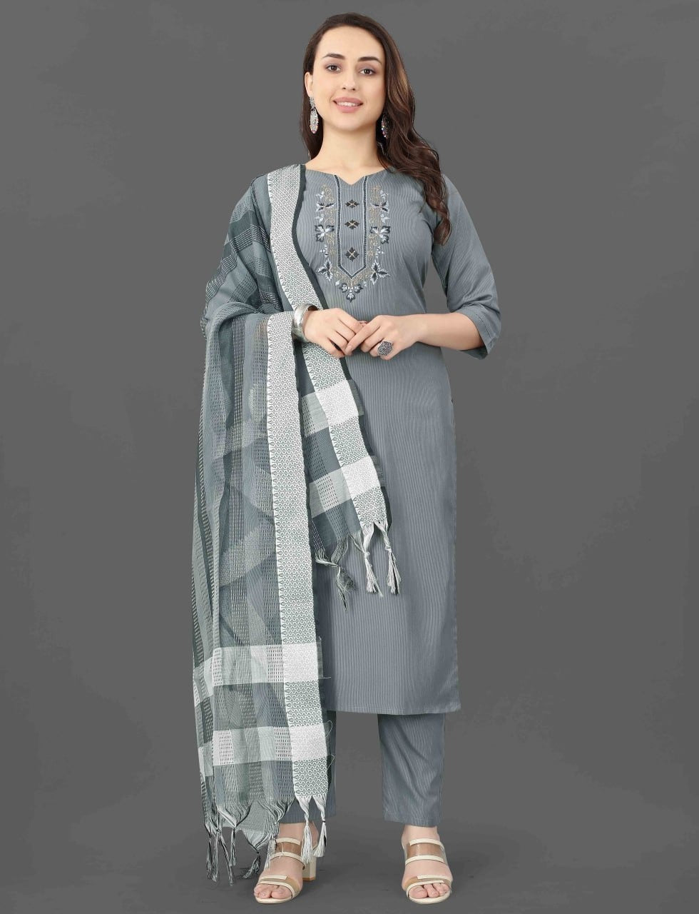 Fully Stiched Kurta and Pant & Dupatta Set