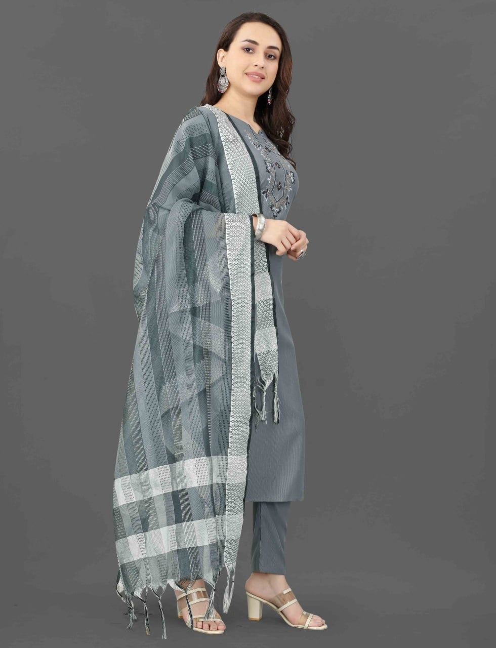 Fully Stiched Kurta and Pant & Dupatta Set