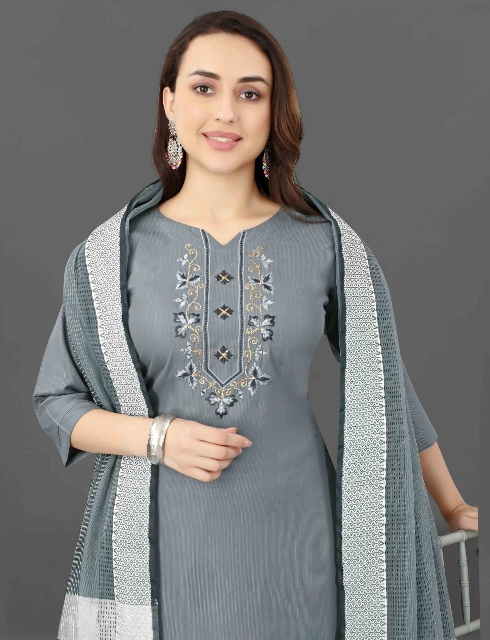 Fully Stiched Kurta and Pant & Dupatta Set