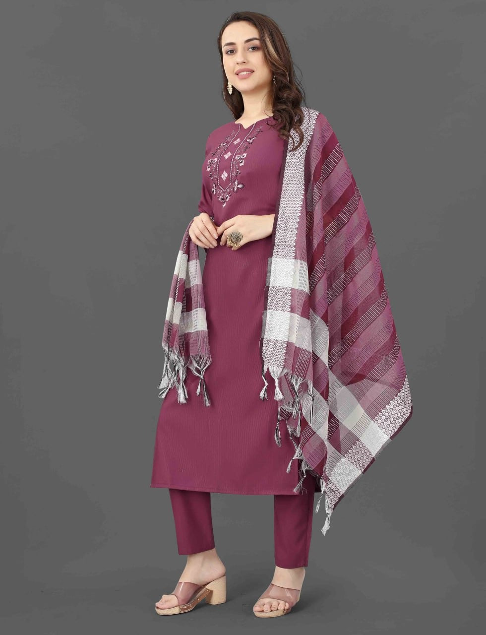 Fully Stiched Kurta and Pant & Dupatta Set