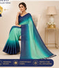Aqua Blue & Navy Ombre Designer Saree