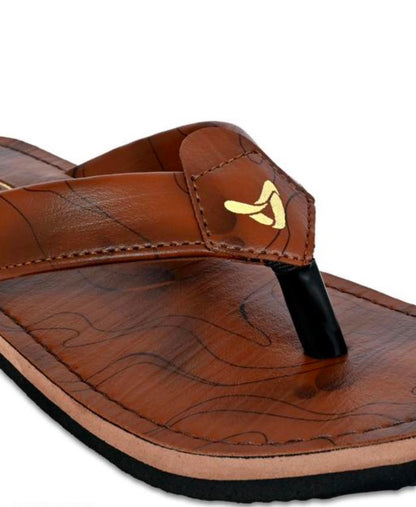 Premium Brown Men’s Casual Leather Sandals. Stylish Brown Men’s Comfort Sandals
