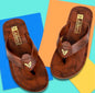 Premium Brown Men’s Casual Leather Sandals. Stylish Brown Men’s Comfort Sandals
